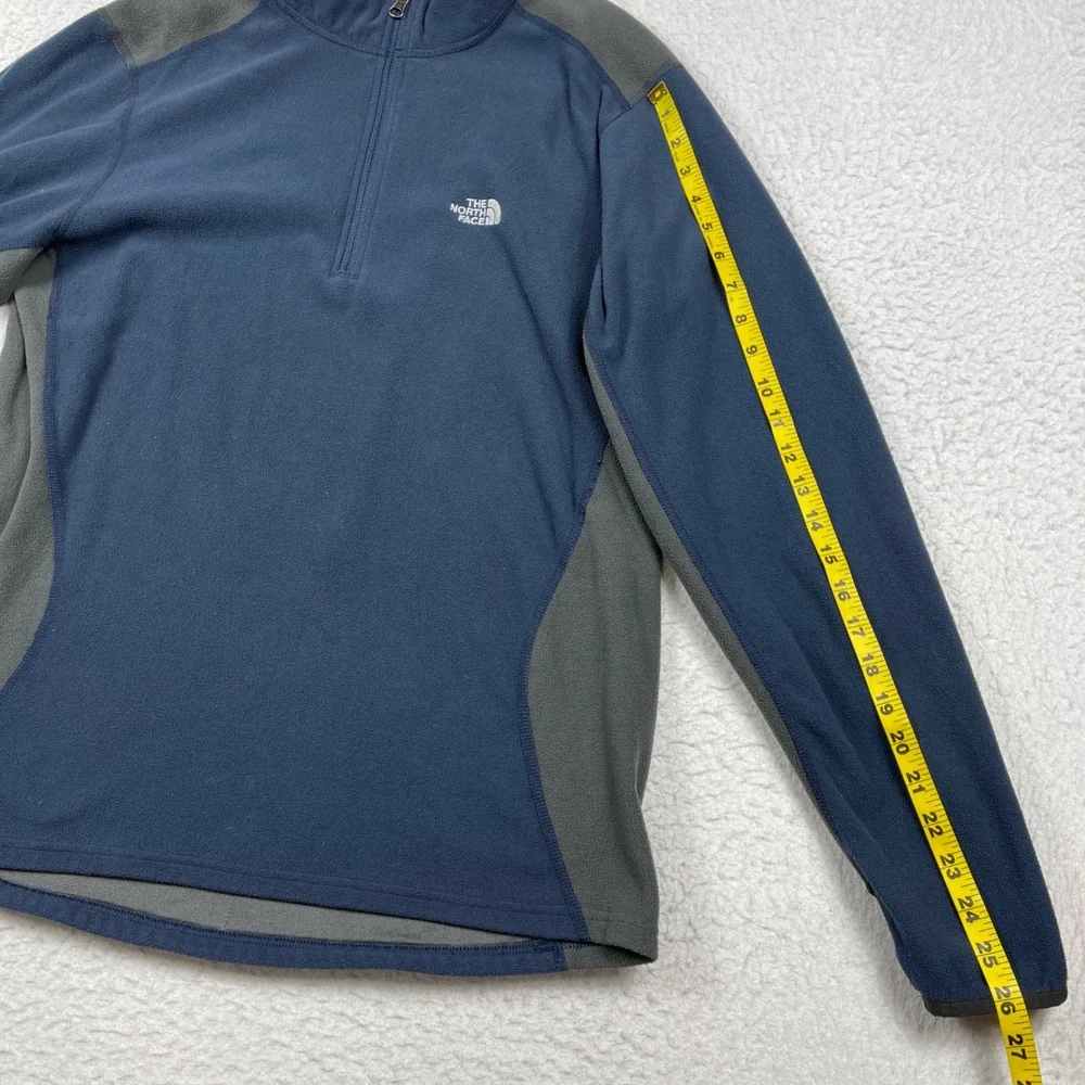 The North Face Fleece‎ Pullover Mens Large Blue Grey Quarter Zip CQ45 Gorpcore